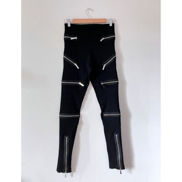 Christopher Kane Ribbed Jersey Zipper Trouser Black Size 6 - Picture 4 of 10